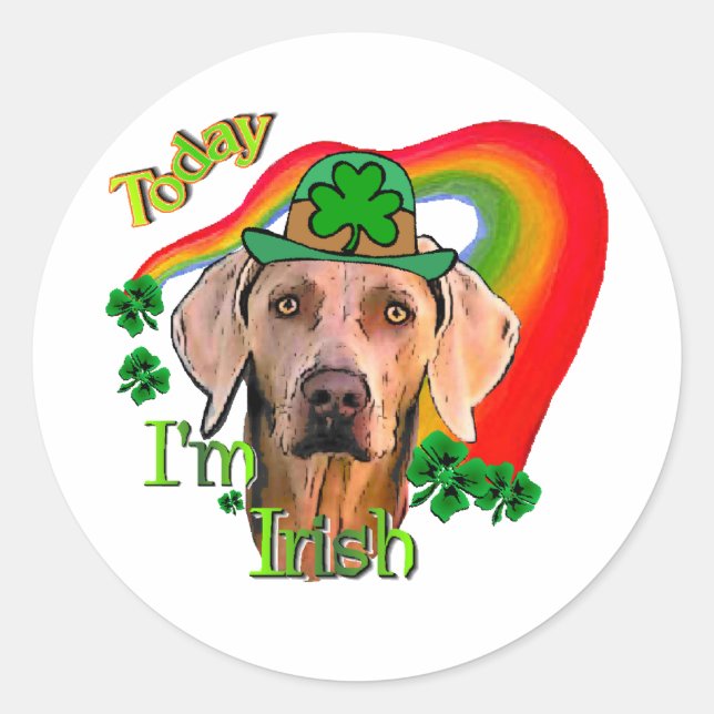 Adesivo Weimaraner Saint Patricks (Frente)