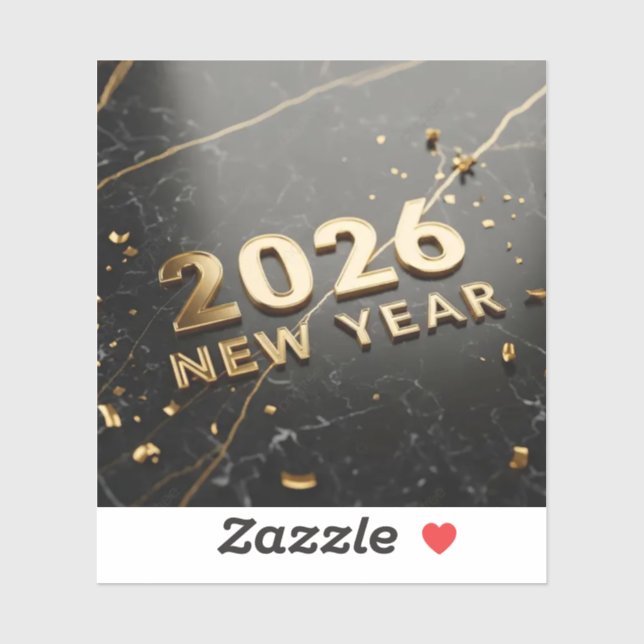 Adesivo Welcome 2026 Happy New Year Sticker (Folha)