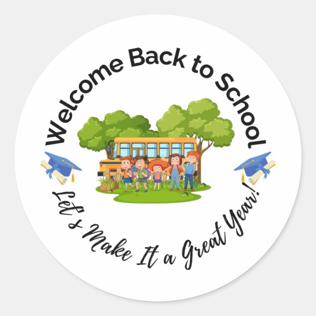 Adesivo Welcome Back to School Sticker (Frente)