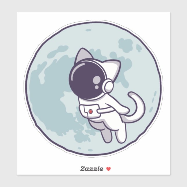 Adesivo Welcome to the Meoid - Moon mission (Folha)