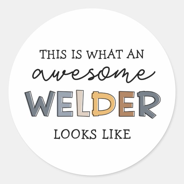 Adesivo Welder Funny Incrível Gifes do Solder (Frente)