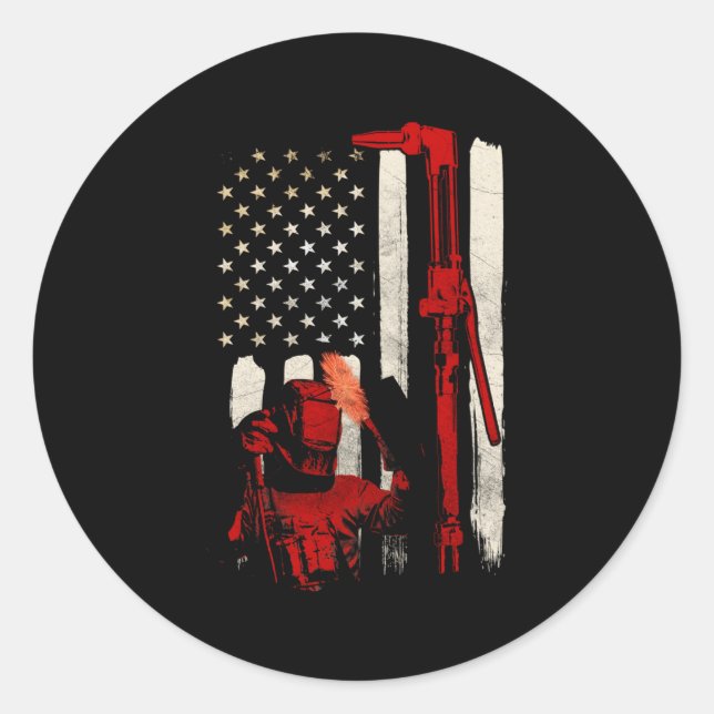 Adesivo Welder Welder Welotic American Flag (Frente)
