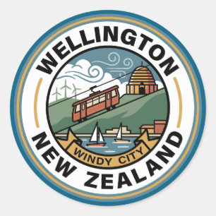 Adesivo Wellington Nova Zelândia