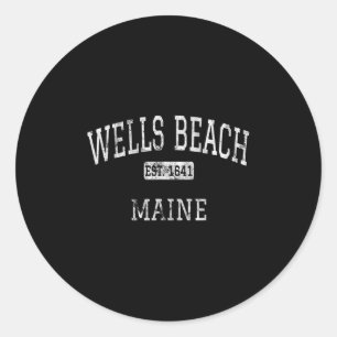 Adesivo Wells Beach Maine Me Vintage