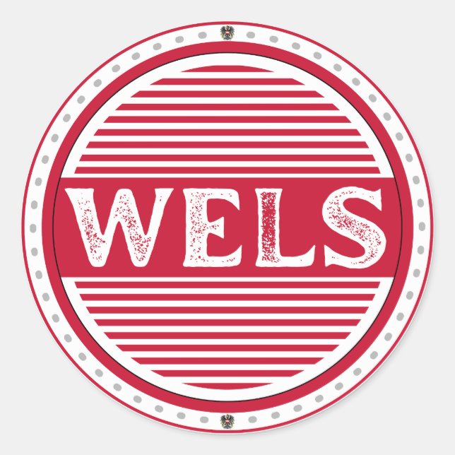Adesivo Wels City Pride Emblem – Austrian Identity (Frente)