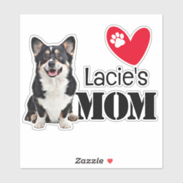 Adesivo Welsh Corgi Mãe Personalizada