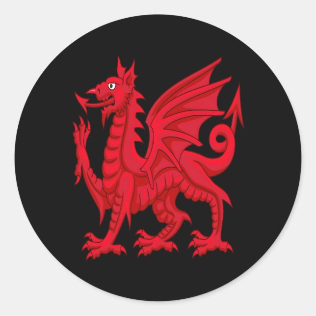 Adesivo Welsh Dragon Cymru Flag Cardiff Welsh (Frente)