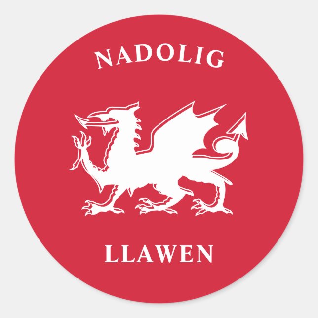 Adesivo Welsh Felry Natal Simples Celta Nadolig Llawen (Frente)