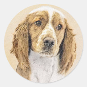 Adesivo Welsh Springer Spaniel Painting - Arte Original De