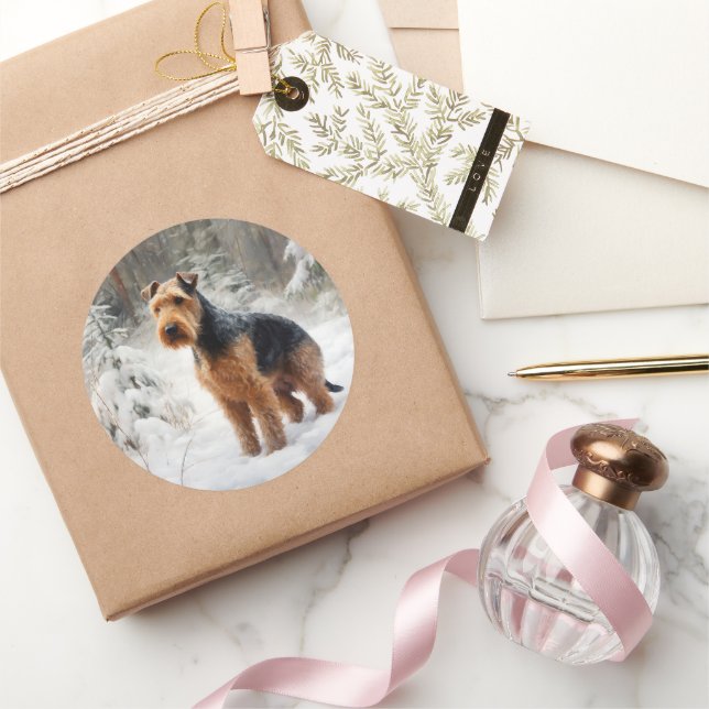 Adesivo Welsh Terrier Deixe Nevar Natal (Presentear)