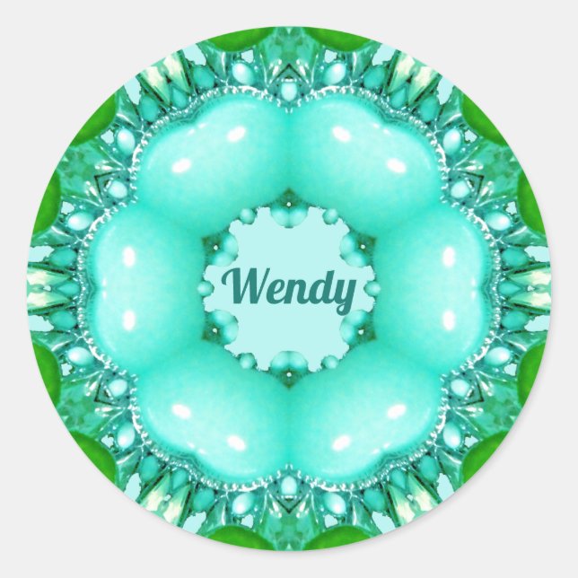 Adesivo WENDY ~ Bright Abstrato Fractal Patterno ~ Clássic (Frente)