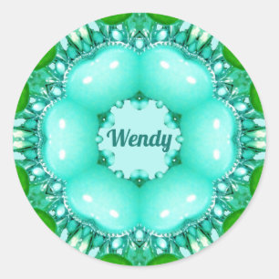 Adesivo WENDY ~ Bright Abstrato Fractal Patterno ~ Clássic