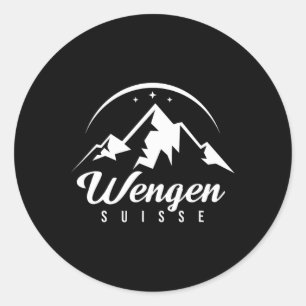 Adesivo Wengen Suiça Ski Resort Ski Snowboard