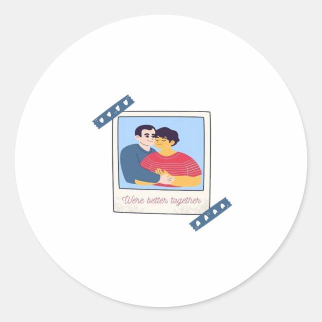 Adesivo Were Better Together Graphic Minimal Design  (Frente)
