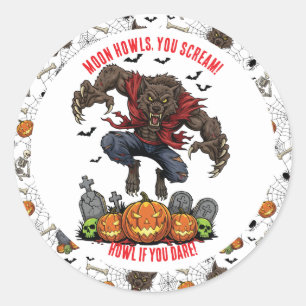 Adesivo 🐺 Werewolf Halloween Stickers & Labels 🎃 💀