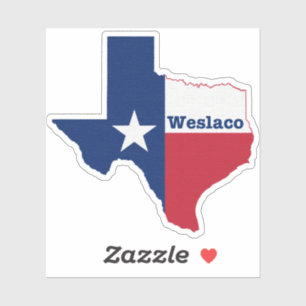 Adesivo Weslaco Texas Flag