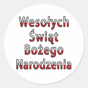Adesivo Wesolych Swiat Bozego Narodzenia
