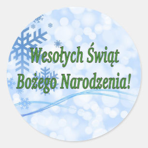 Adesivo Wesołych Świąt ...! Feliz Natal no Gf polonês