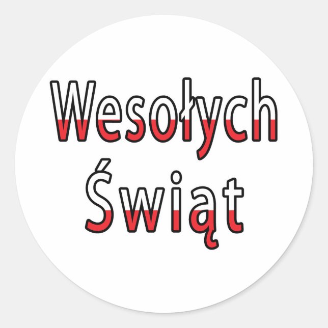 Adesivo Wesolych Swiat Flag (Frente)