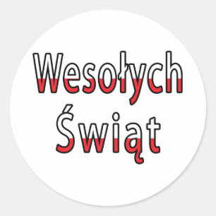 Adesivo Wesolych Swiat Flag