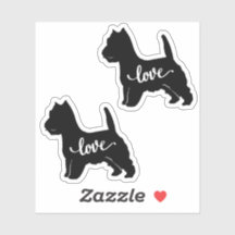 West Highland Terrier Dog Bream Love x2 Vinyl
