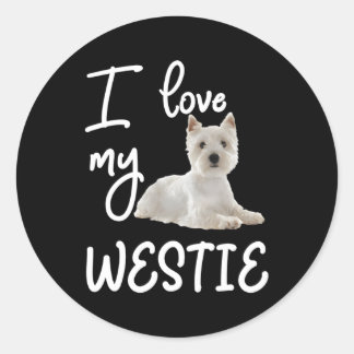 Adesivo West Highland Terrier I Love My Westie