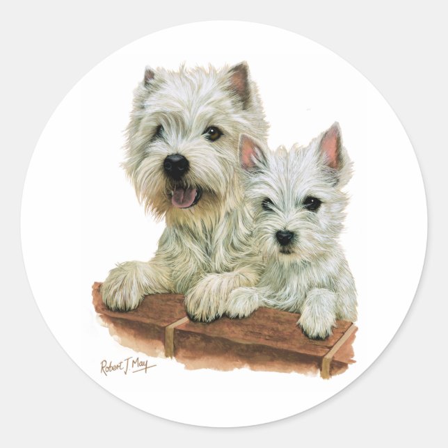 Adesivo West Highland White Terrier (Frente)