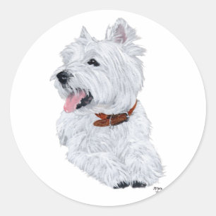 Adesivo West Highland White Terrier Alegre