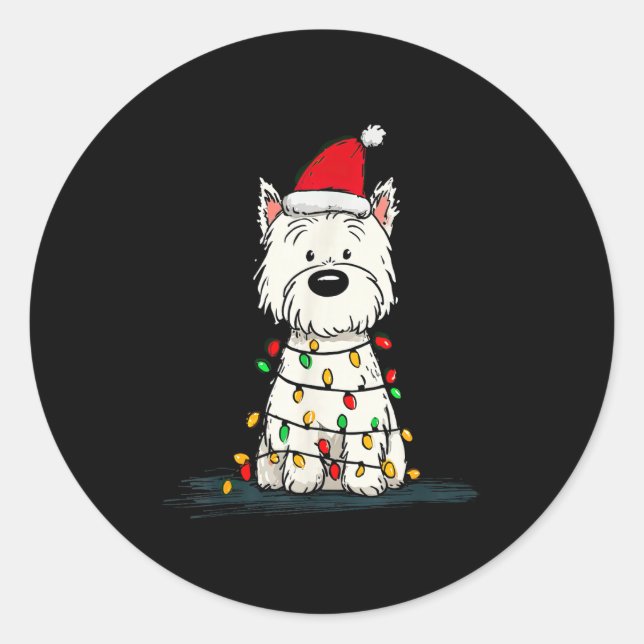 Adesivo West Highland White Terrier Christmas Graphics Dog (Frente)