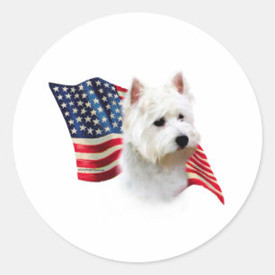 Adesivo West Highland White Terrier Flag