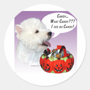 Adesivo West Highland White Terrier Halloween Candy