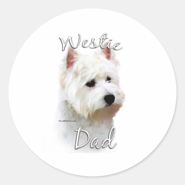 Adesivo West Highland White Terrier Pai 2 (Frente)