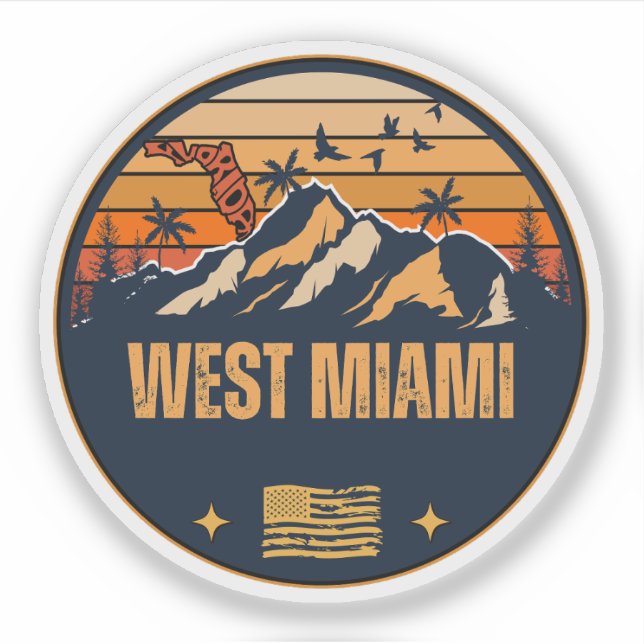 Adesivo West Miami, Flórida  (Frente)