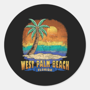 Adesivo West Palm Beach Flórida Vintage angustiou Souveni