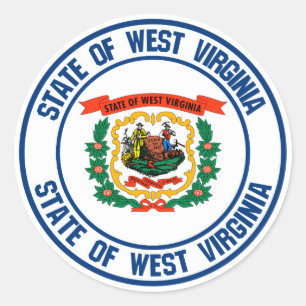 Adesivo West Virginia Round Emblem