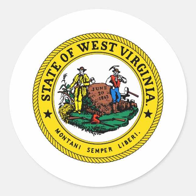 Adesivo West Virginia State Seal (Frente)