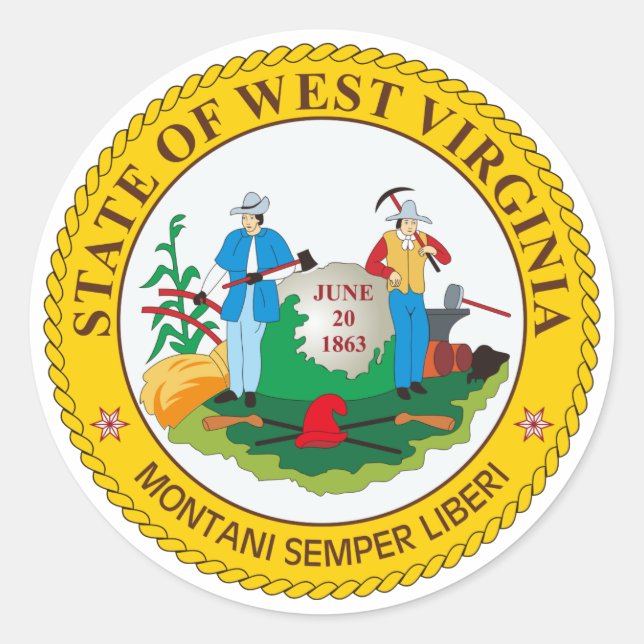 Adesivo West Virginia State Seal (Frente)