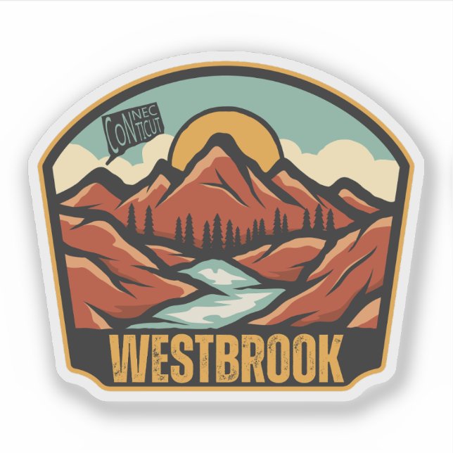 Adesivo Westbrook, Connecticut (Frente)