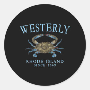 Adesivo Westerly Rhode Island Crab Town Desde 1669 Ciano
