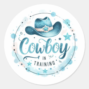 Adesivo Western Baby Boy Chá, Crianças Cowboy