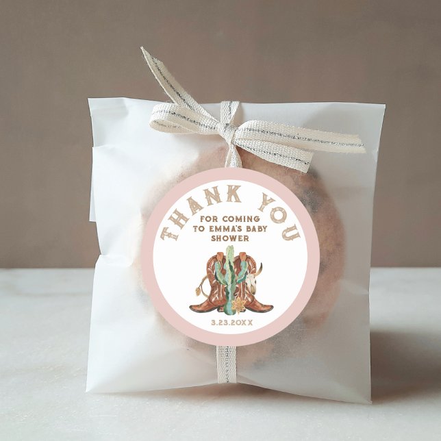 Adesivo Western Baby Girl Chá Obrigado A Favor Dos Sticker (Criador carregado)