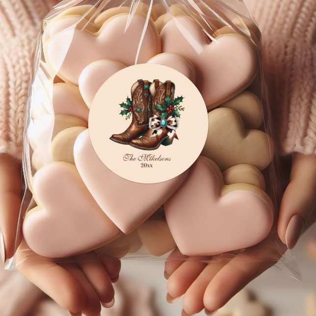 Adesivo Western Bow & Boots Christmas  (Criador carregado)