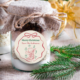 Adesivo Western Cowboy Boots Retro Hand Drawn Ribbon Bow 