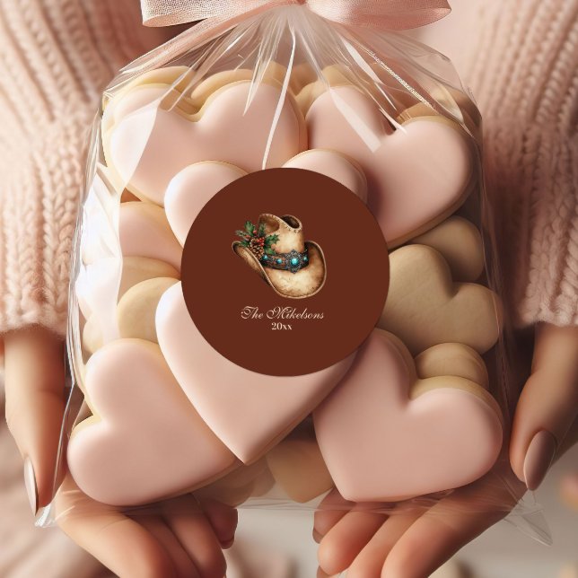 Adesivo Western Cowboy Hat Christmas 9 Photo   (Criador carregado)