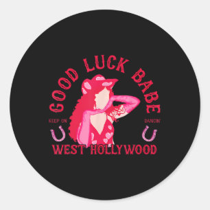 Adesivo Western Cowgirl Boa Sorte Babe Dancing Disco Coque