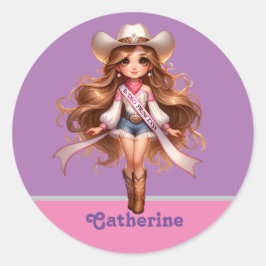 Adesivo Western Cowgirl Rodeo Princess 1 Personalizada