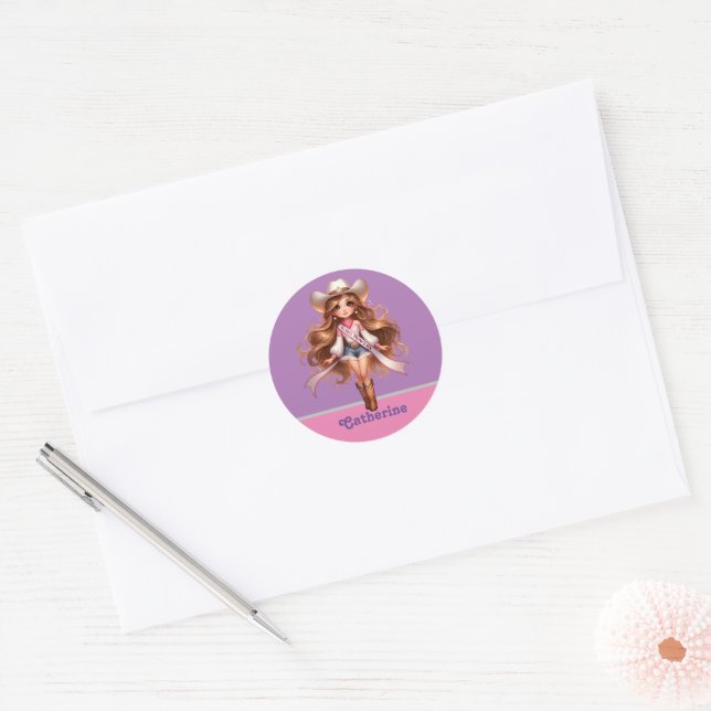 Adesivo Western Cowgirl Rodeo Princess 1 Personalizada (Envelope)