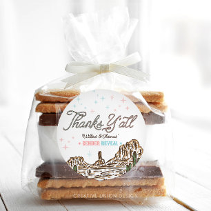 Adesivo Western Gender Reveable Cowboy ou Cowgirl