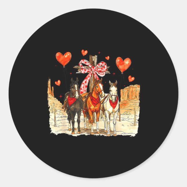 Adesivo Western Horse Valentine Funny Western Valentines D (Frente)