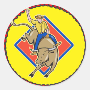 Adesivo Western Rodeo Cowboy Bull Rider
